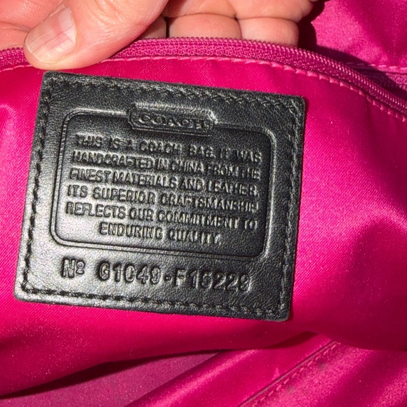 Coach Poppy Tartan Plaid Women's Vibrant Pink and Purple Plaid purse, tote, bag - Picture 9 of 12